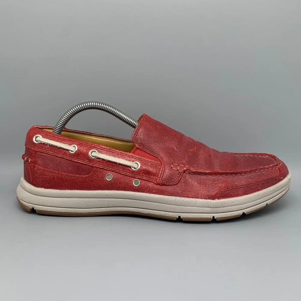Cole Haan Pinch Weekender Red Suede Loafer Shoes‎ C12438 Men's Sz 9.5